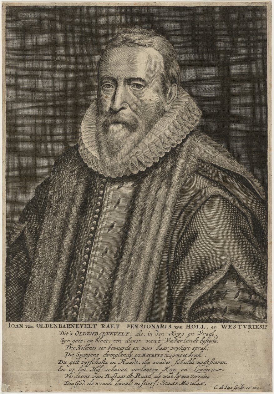 Johan van Oldenbarnevelt door Crispijn van de Passe I