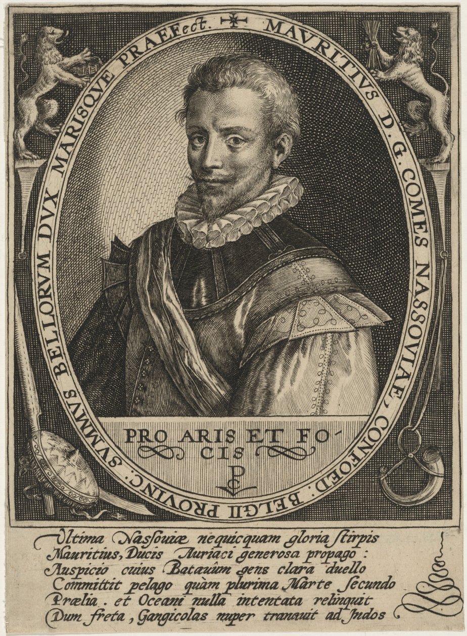 Maurits van Nassau, prins van Oranje door Crispijn van de Passe I