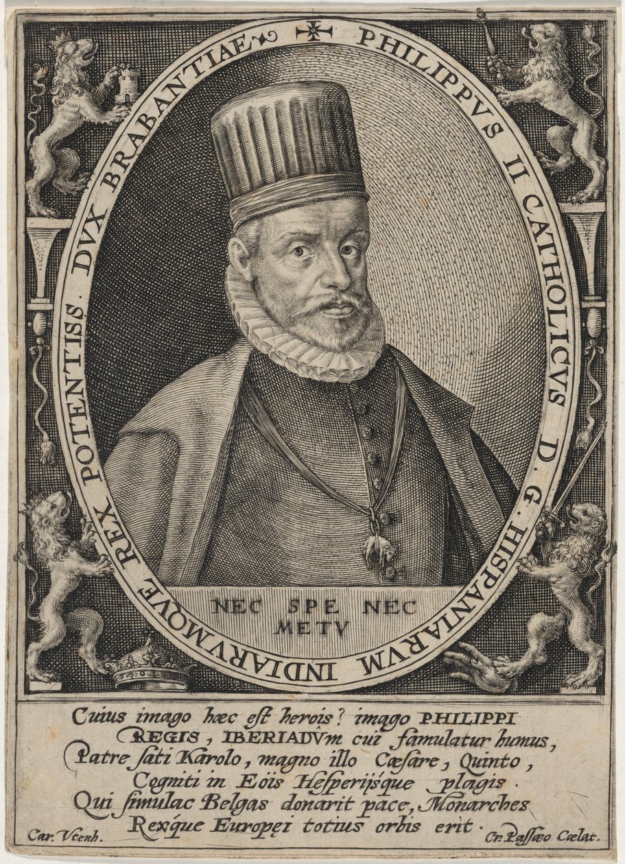 Filips II, koning van Spanje door Crispijn van de Passe I