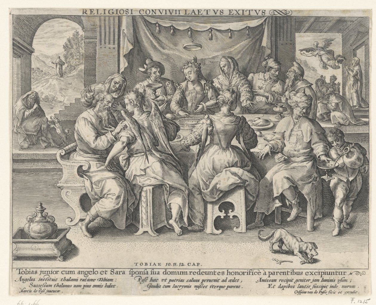De terugkeer van Tobias door Crispijn van de Passe the Elder