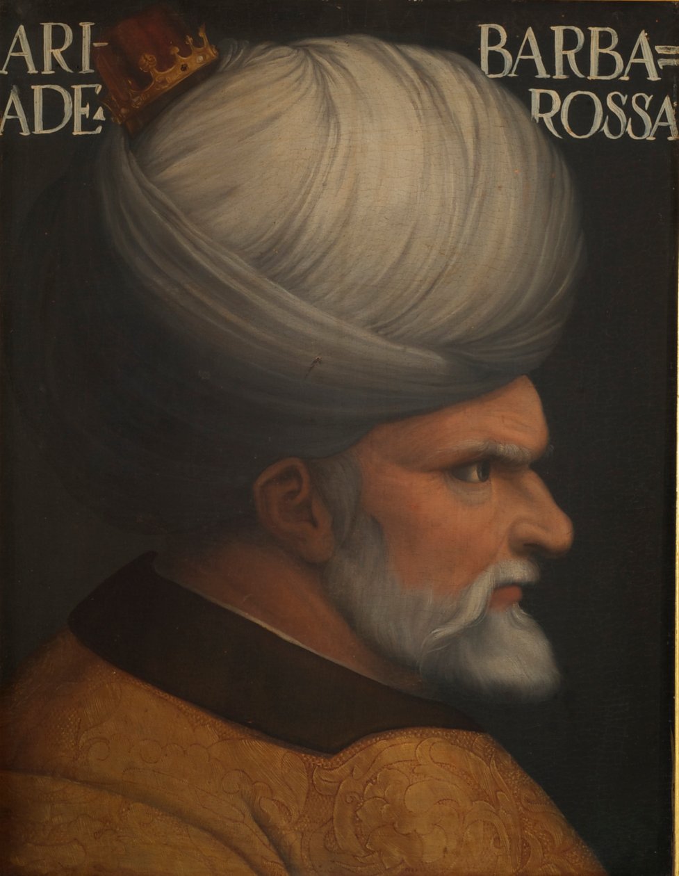 Portret van Khair ad-Din Barbarossa door Cristofano dell Altissimo