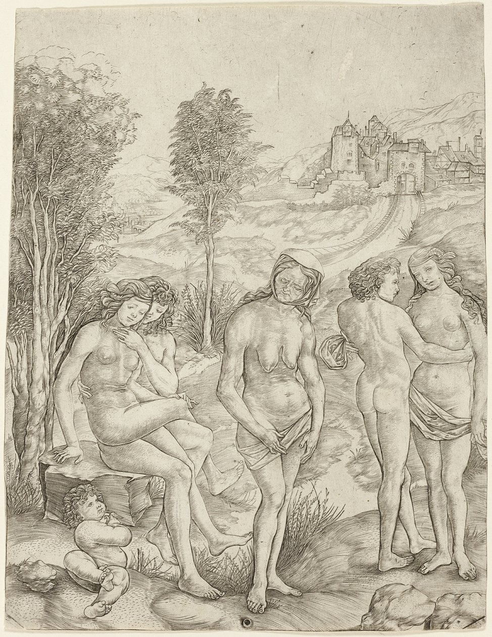 Allegorie van Afgunst door Cristofano Robetta