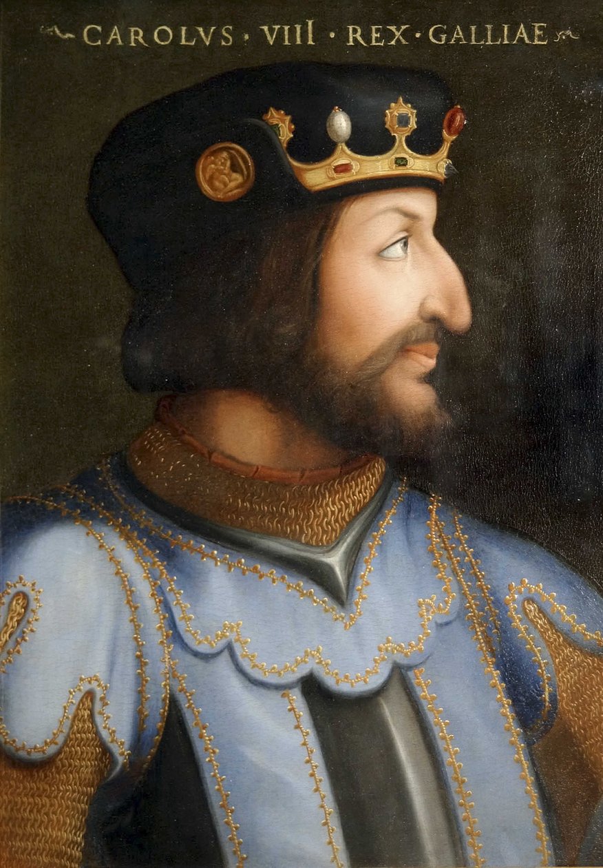 Portret van koning Karel VIII (1470 - 1498) door Cristofano dell