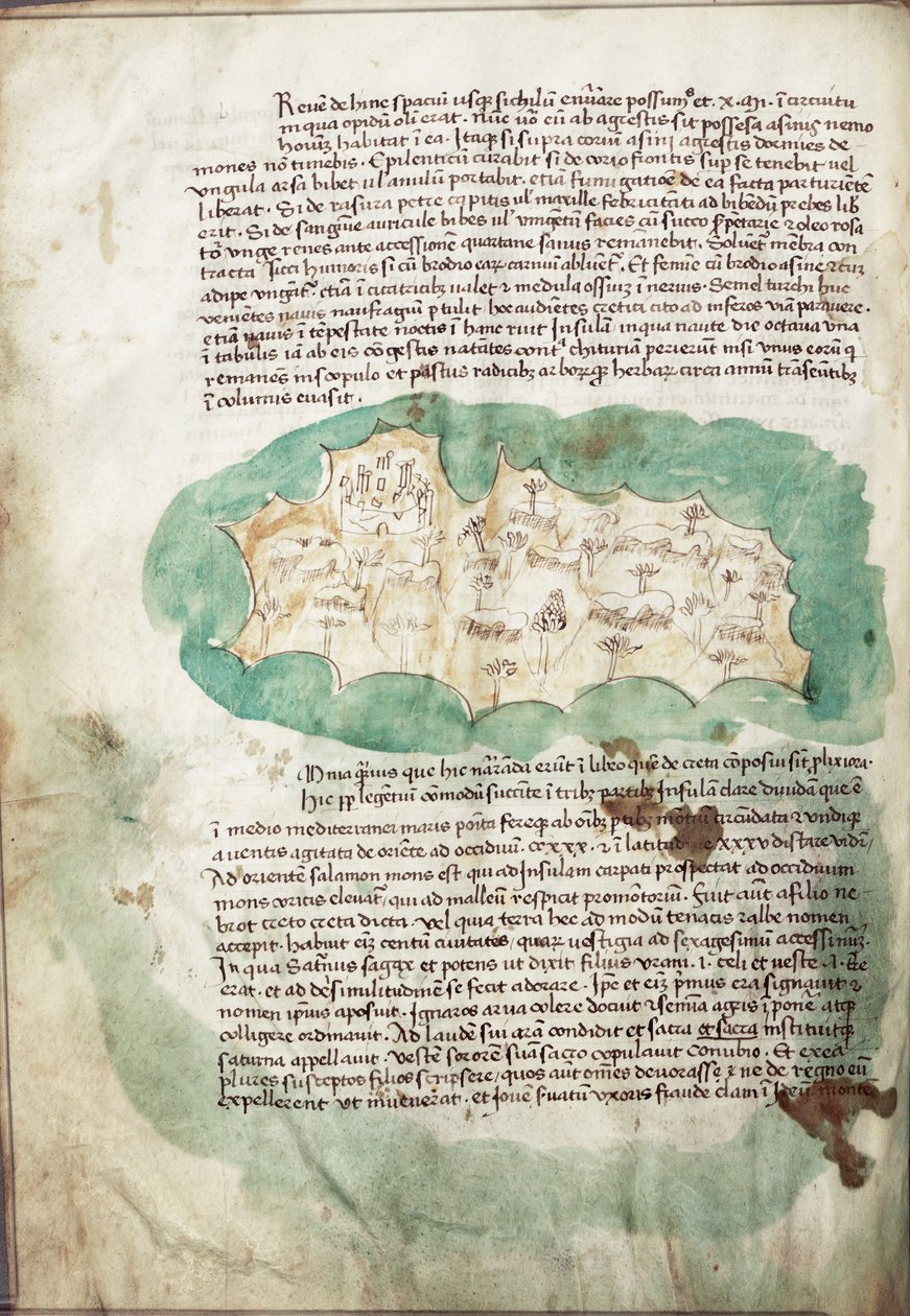 Kaart van Antikithira, Ionische Zee door Cristoforo Buondelmonti