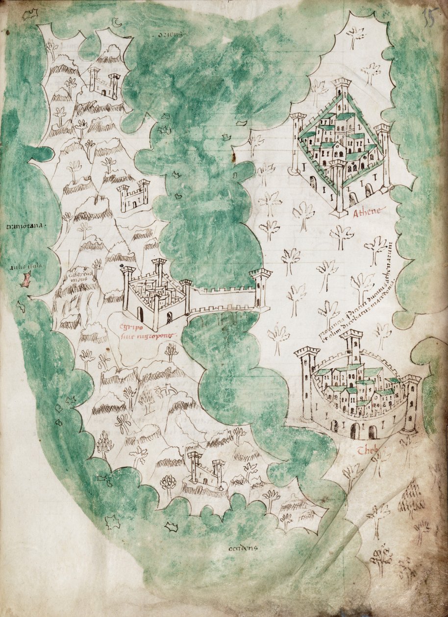 Euboea en Athene, ca. 1420 door Cristoforo Buondelmonti