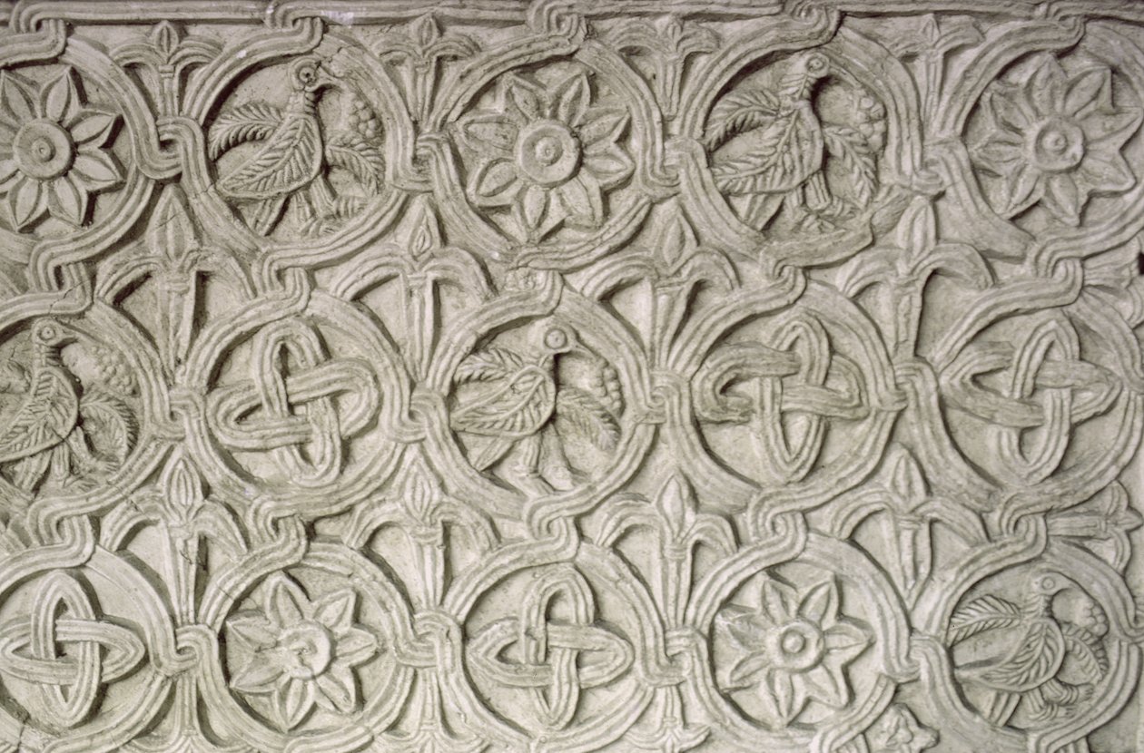 Detail van een gesneden scherm, 9e-10e eeuw door Croatian School