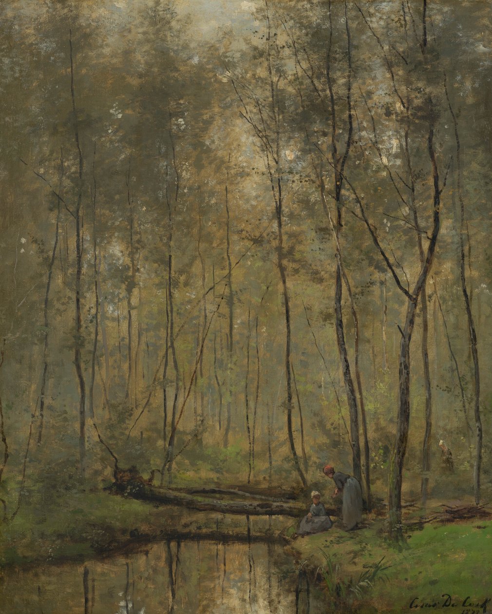 Dutch: Oever van een rivier Riverbank door Cesar de Cock