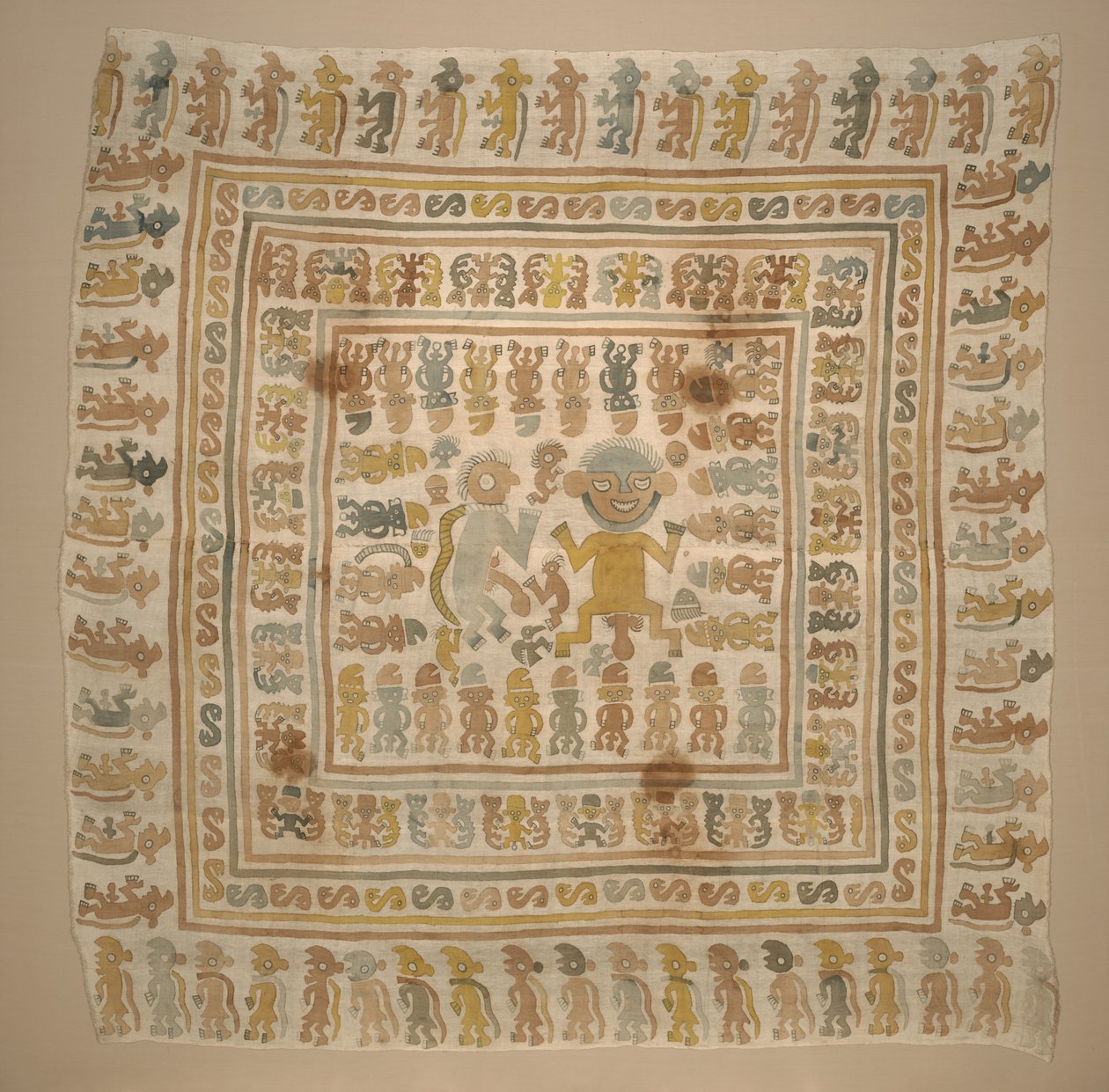 Paneel van de "gevangene" textiel door Culture Chimu