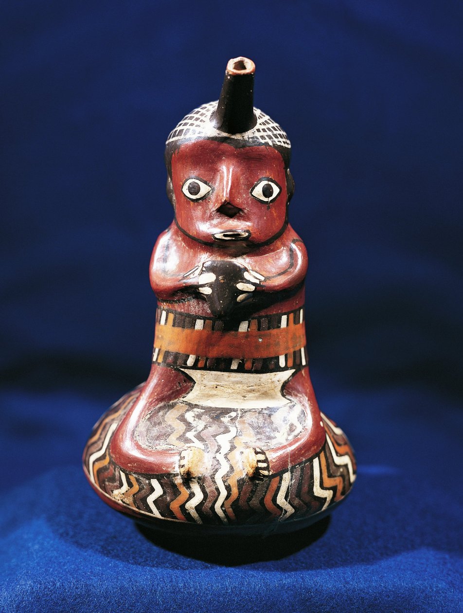 Antropomorf vat van muziekmotief, Peru door Culture Nazca