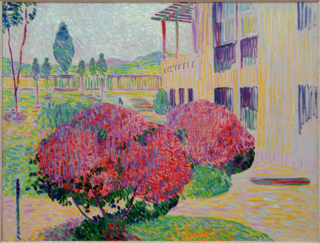 In de tuin van Henry van de Veldes villa "Hohe Pappeln" in Ehringsdorf bij Weimar door Curt Herrmann