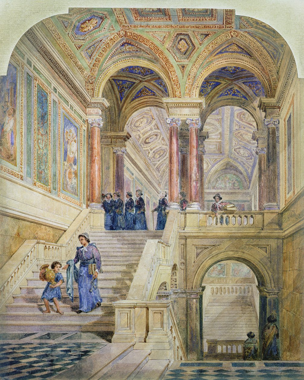 Ontwerp voor de trap van het stadhuis van Leeds, 1853-58 door Cuthbert Brodrick