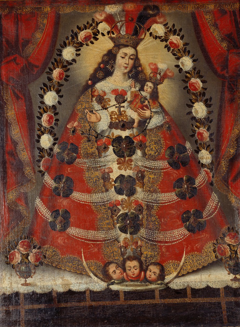 De onbevlekte ontvangenis, c.1700 door Cuzco School