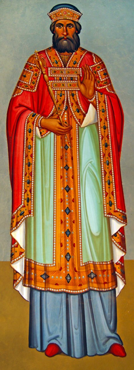 Een Cypriotische priester in ceremoniële gewaden, Cyprus door Cypriot