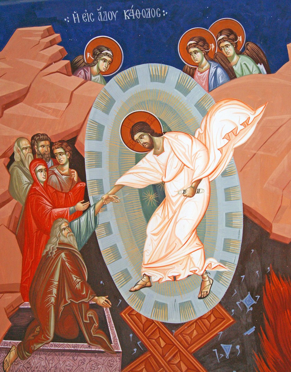 Hemelvaart van Christus; Kykkos Klooster Muur, Cyprus door Cypriot