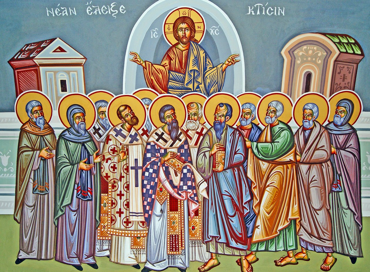 Jezus Christus en zijn twaalf apostelen, Cyprus door Cypriot