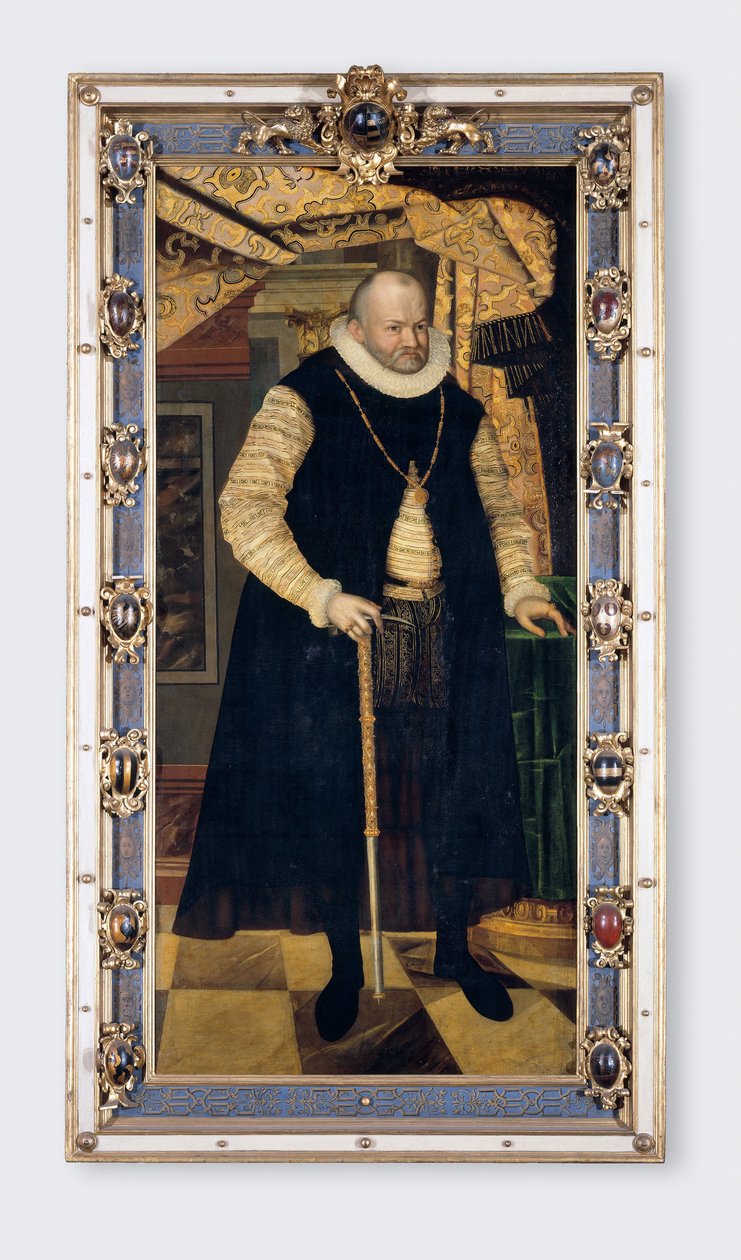 Portret van keurvorst Augustus I van Saksen (1526-1586) door Cyriacus (c.1560 1598) Roder
