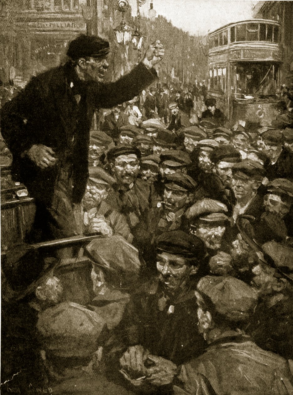 Politiek in Battersea, 1910 door Cyrus Cuneo