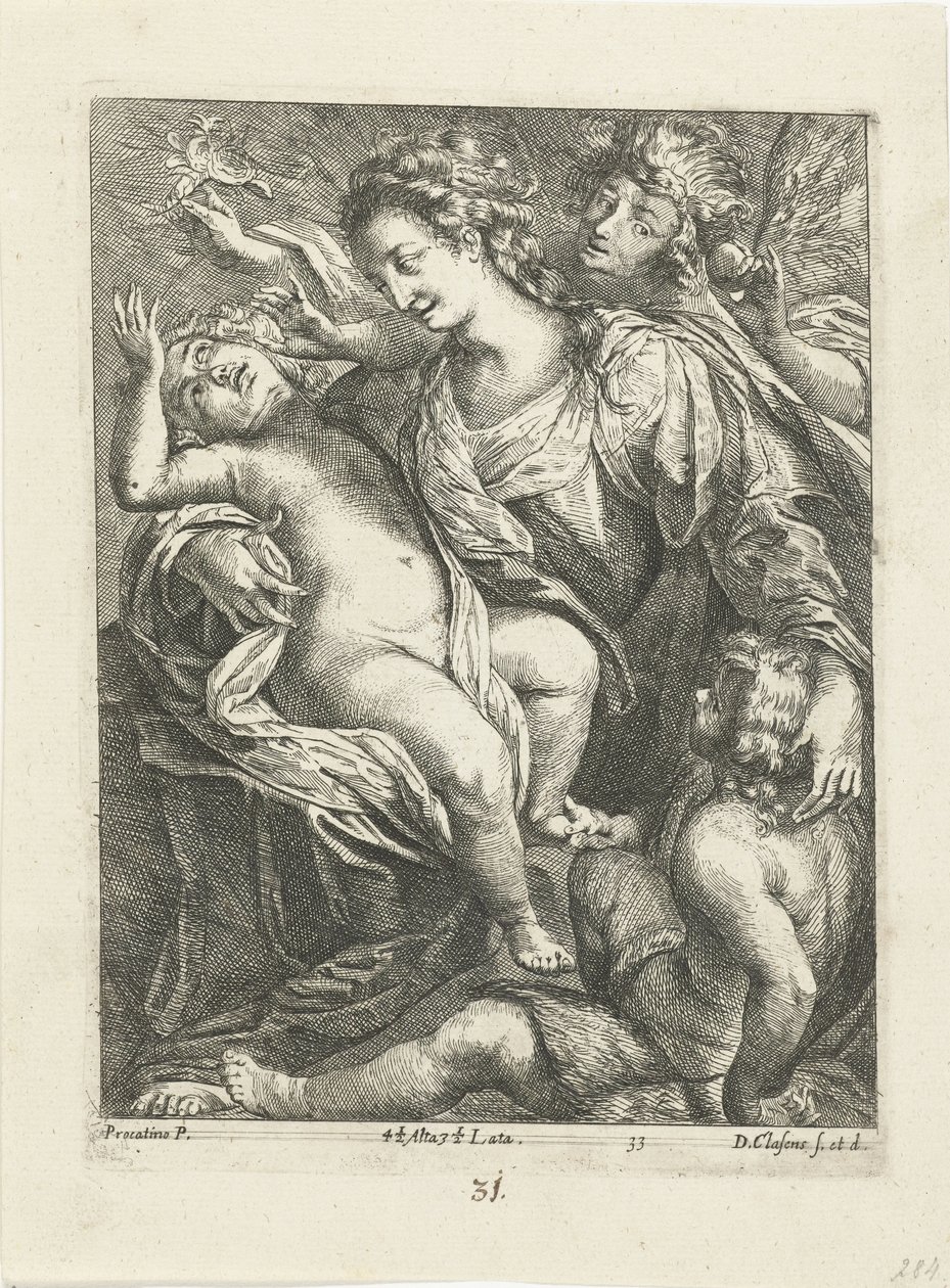 Maria met Christus en Johannes door D. Claessens