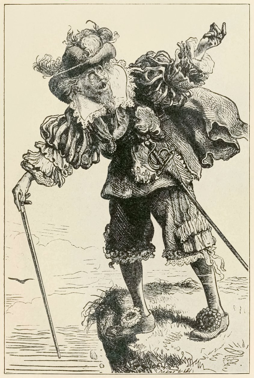 Atheïst lacht Christian en Hopeful uit De Pelgrimsreis Van Deze Wereld, Naar Die Welke Komt door John Bunyan (1628-1688) illustratie door Thomas Dalziel (1823-1906) door Dalziel Brothers