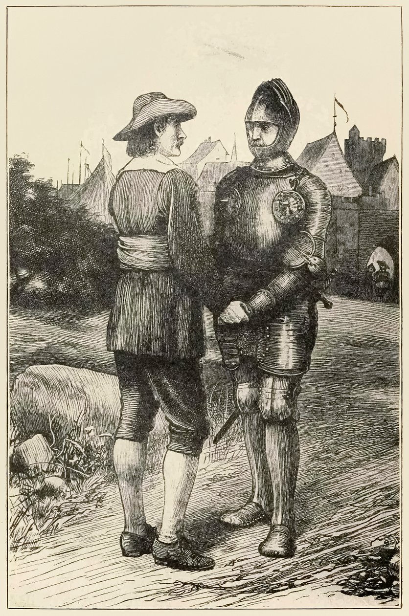 Hopeful en Christian uit De Pelgrimsreis Van Deze Wereld, Naar Die Welke Komt door John Bunyan (1628-1688) illustratie door Thomas Dalziel (1823-1906) door Dalziel Brothers