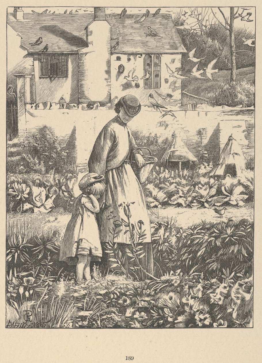 Het eilandbij van Wayside Posies: Originele gedichten van het plattelandsleven, 1867 door Dalziel Brothers