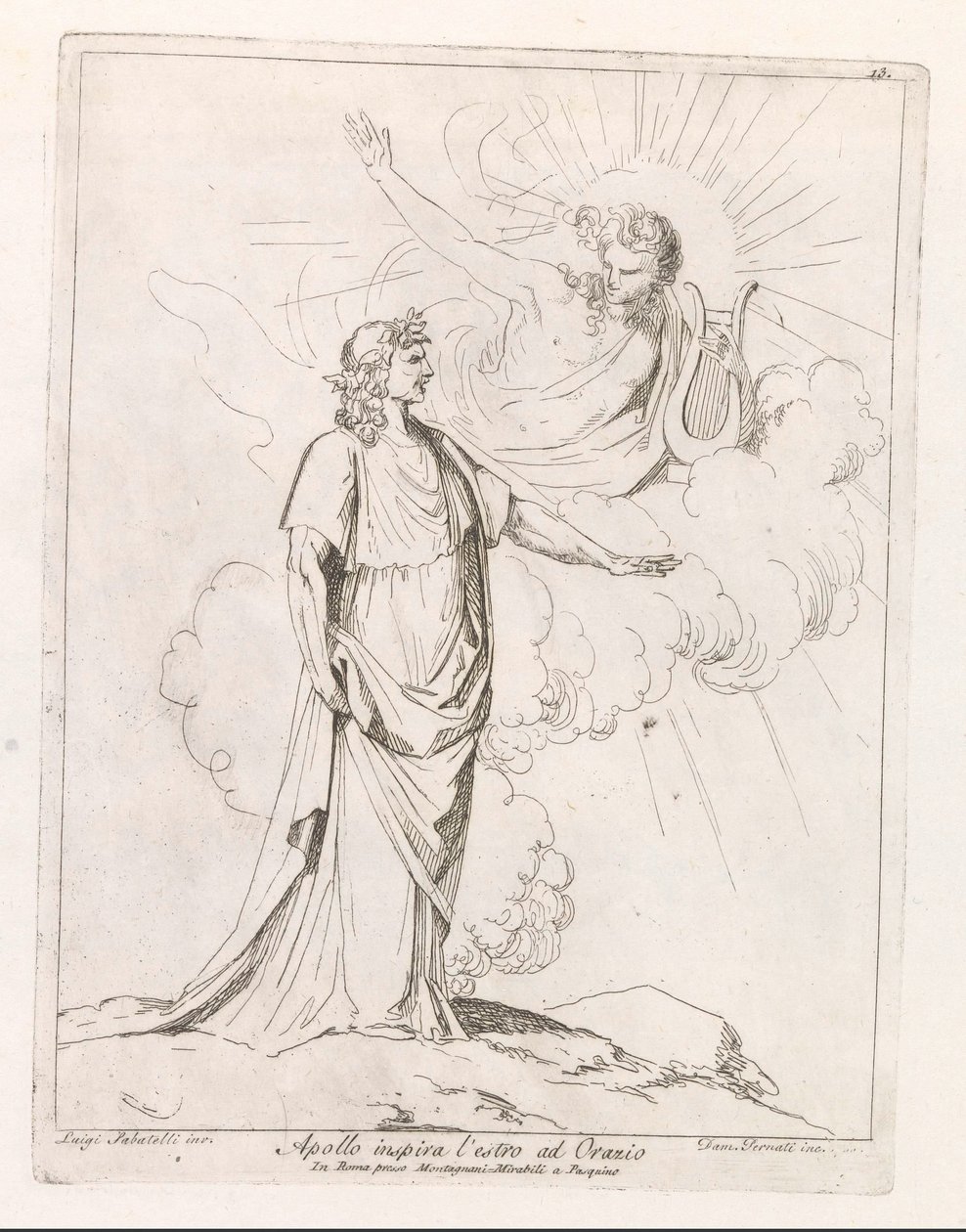 Apollo inspireert Horatius door Damiano Pernati