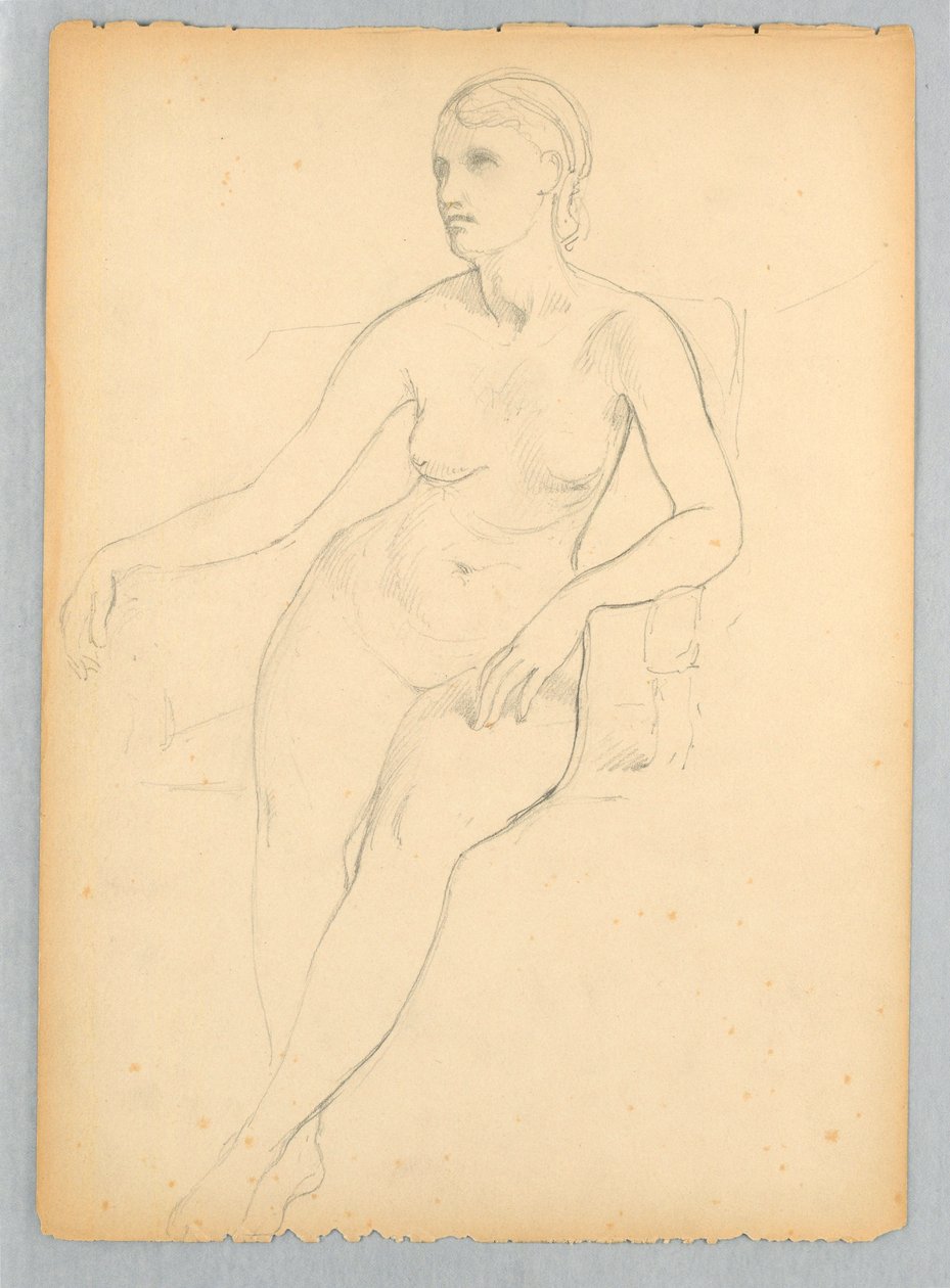 Tekening, Helen Hamersley, Zittend N, 1881 door Daniel Huntington
