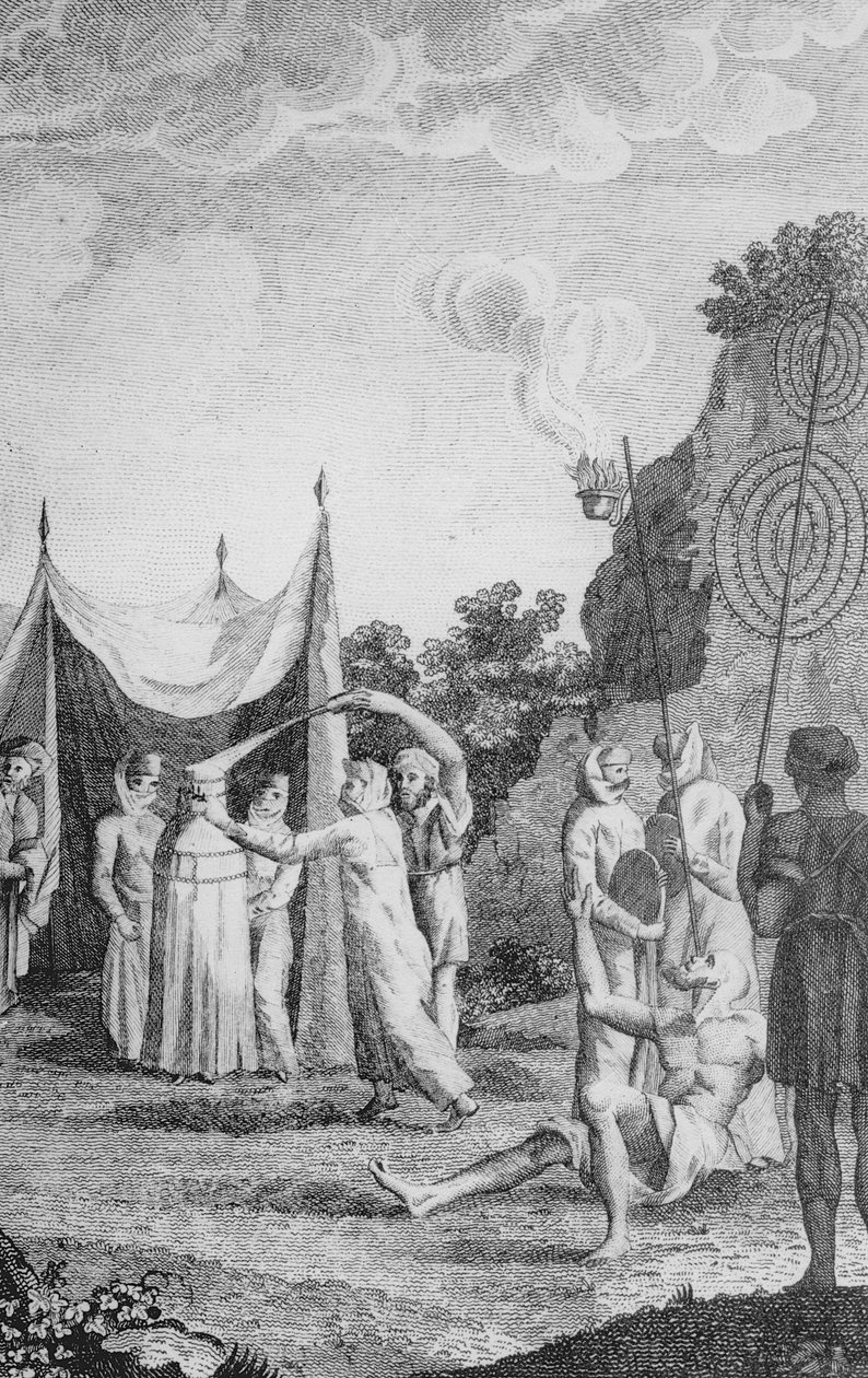Processie bij een Egyptische bruiloft, uit Niebuhr