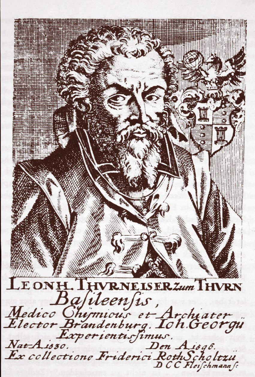 Leonhard Thurneysser zum Thurn, uit Quinta Essentia, c.1569 door Daniel Seidel