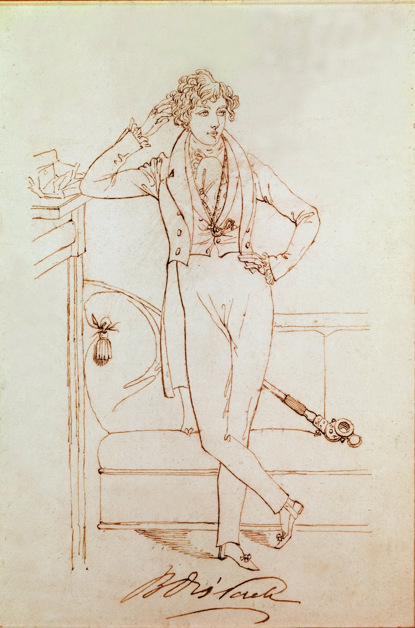 Portret van Benjamin Disraeli, Britse politicus en oprichter van de Conservatieve Partij door Daniel Maclise