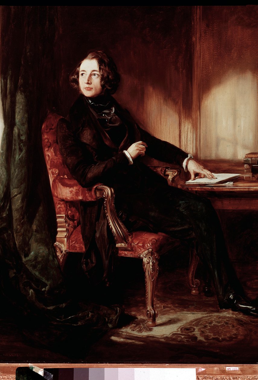 Portret van de schrijver Charles Dickens door Daniel Maclise
