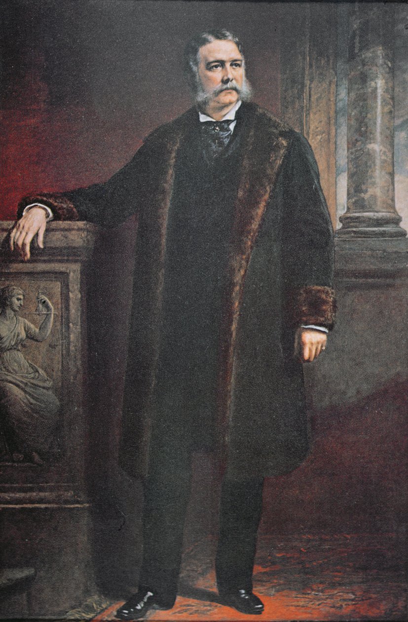 President Chester A. Arthur (kleur litho) door Daniel (after) Huntington