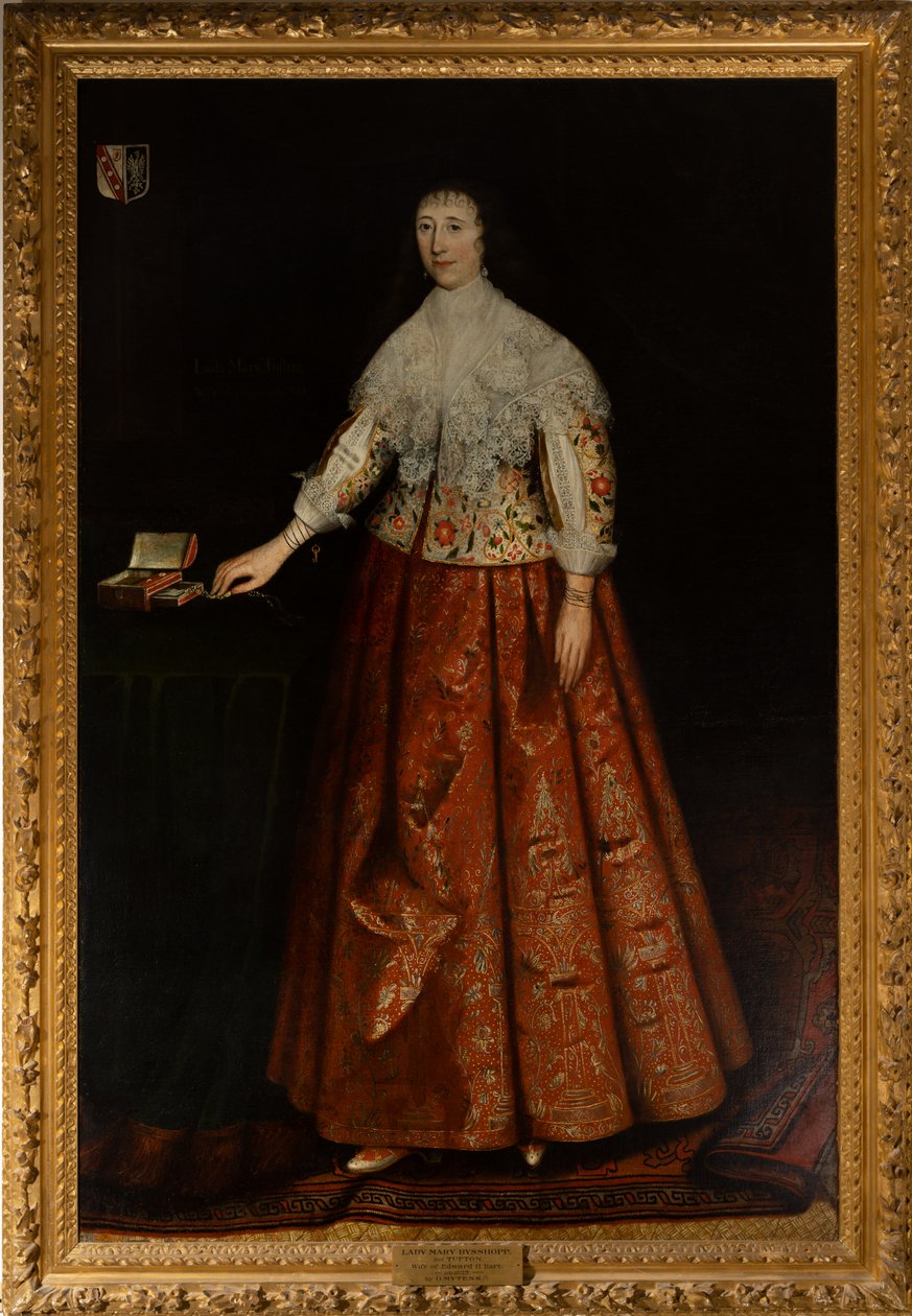 Lady Mary Tufton, dochter van de 1e graaf van Thanet, vrouw van Sir Edward Sisshopp, 2e Bt., ca. 1590-1656 door Daniel (circle of) Mytens