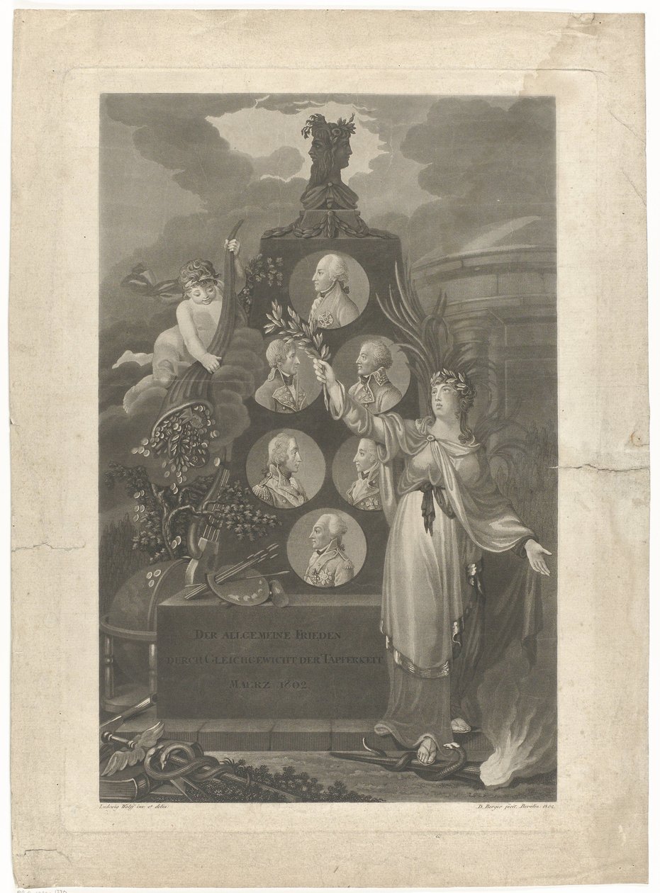 Allegorie op de Vrede van Amiens, 1802 door Daniel Berger