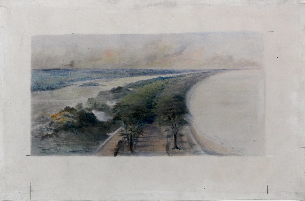 South Shore Park, Chicago, Illinois, ontwerpschets, ca. 1896 door Daniel Burnham