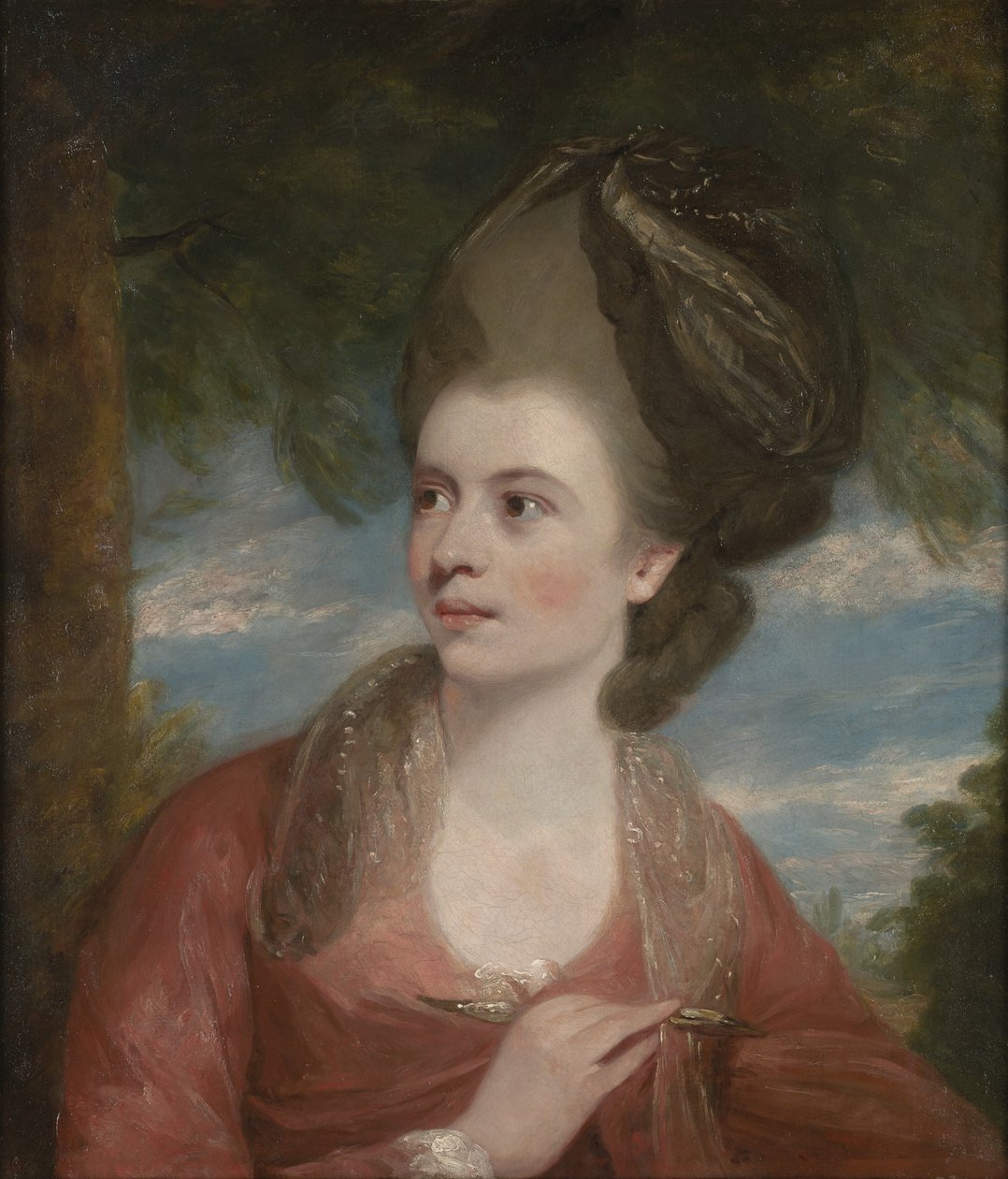 Portret van Angelica Kauffmann, RA (1741-1807), schilderes door Daniel Gardner