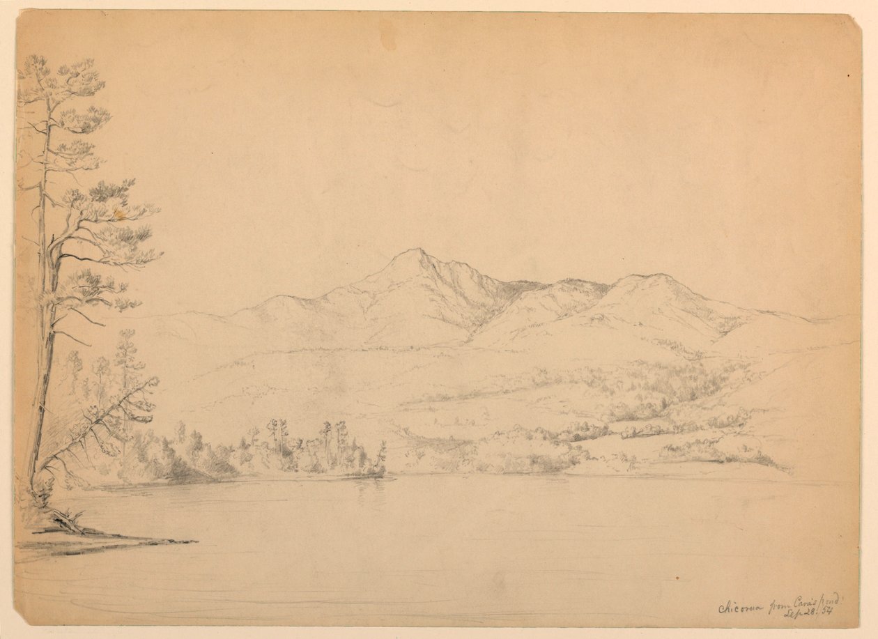 Tekening, Chocorua Mountain vanaf Cara