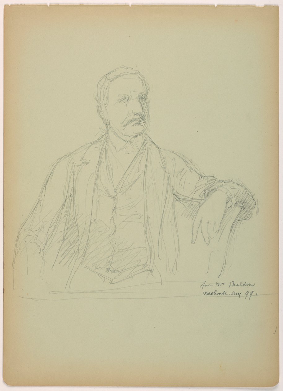 Tekening, Mr. Sheldon Zittend door Daniel Huntington