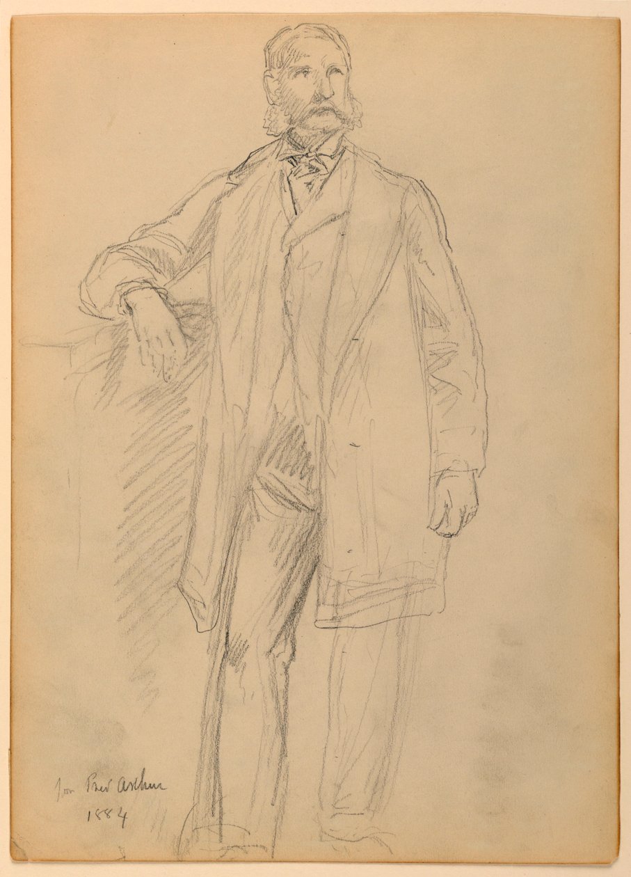Tekening, President Chester A. Arth, 1884 door Daniel Huntington