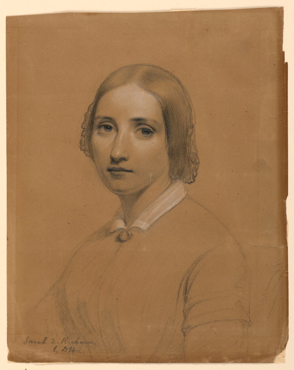 Tekening, Sarah E. Richards, zuster, 1841 door Daniel Huntington