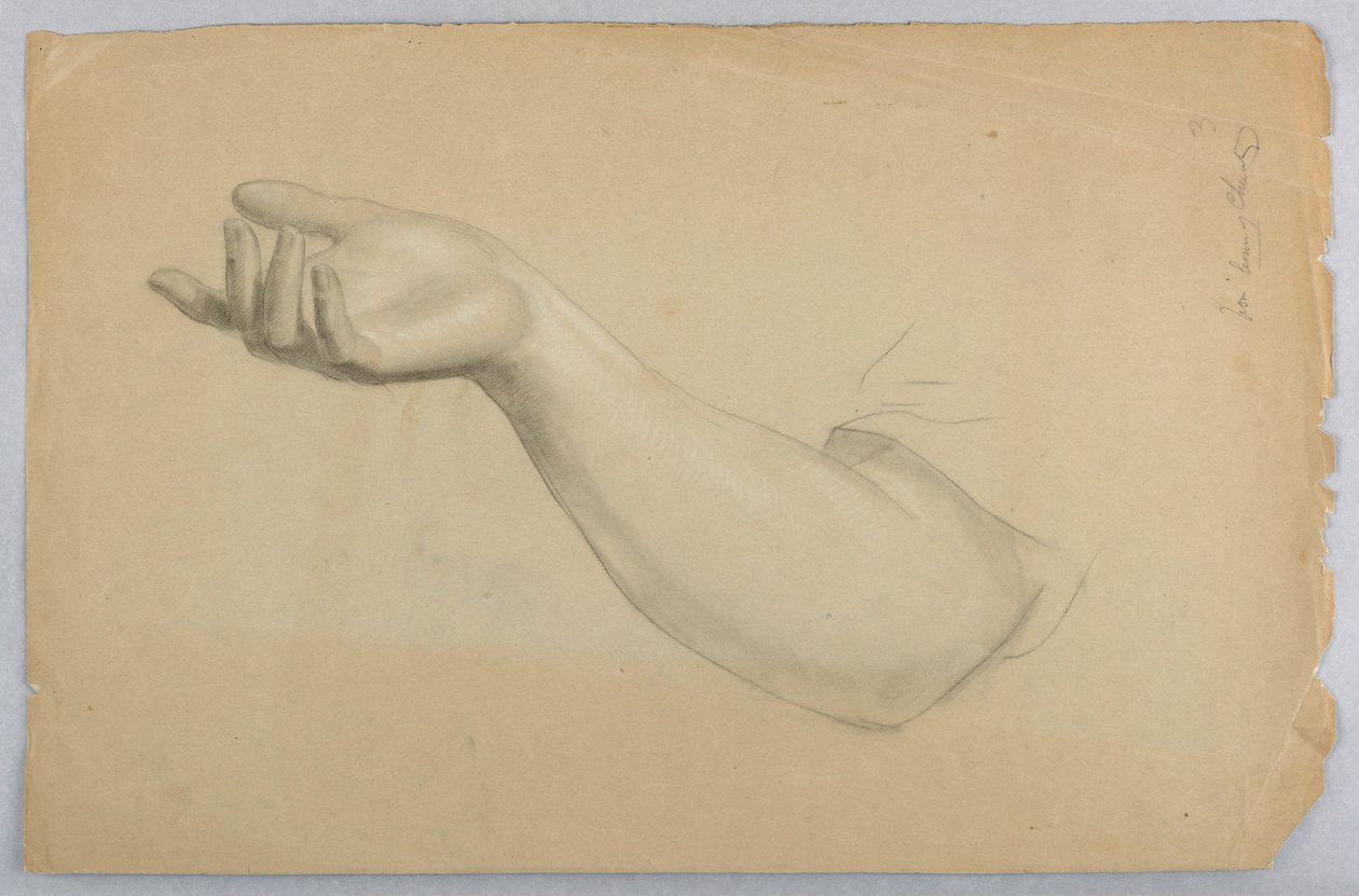 Tekening, Studie voor "Een les in liefdadigheid", 1850 door Daniel Huntington