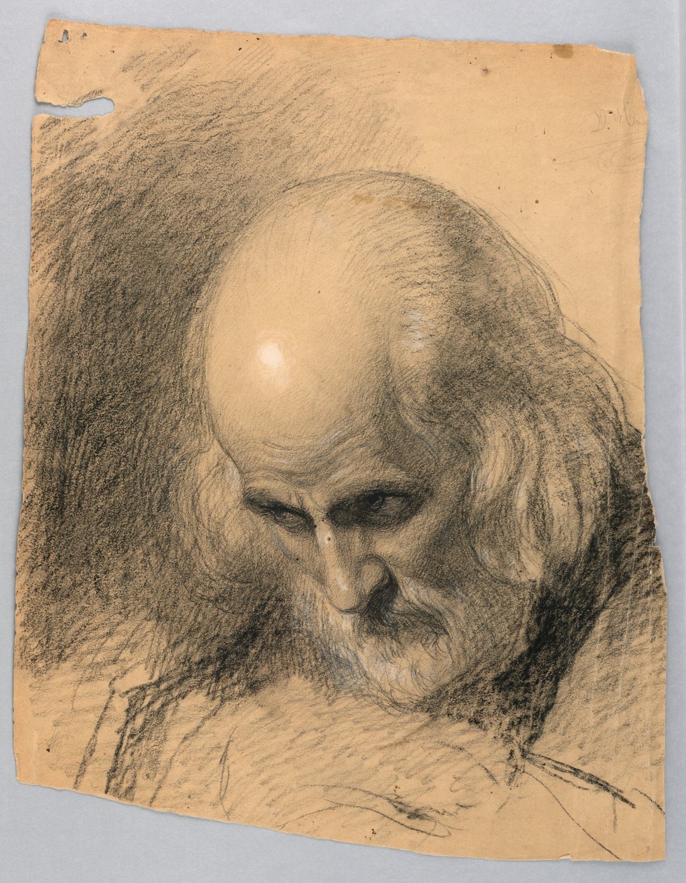 Tekening, Studie voor "Een les in liefdadigheid", 1863 door Daniel Huntington