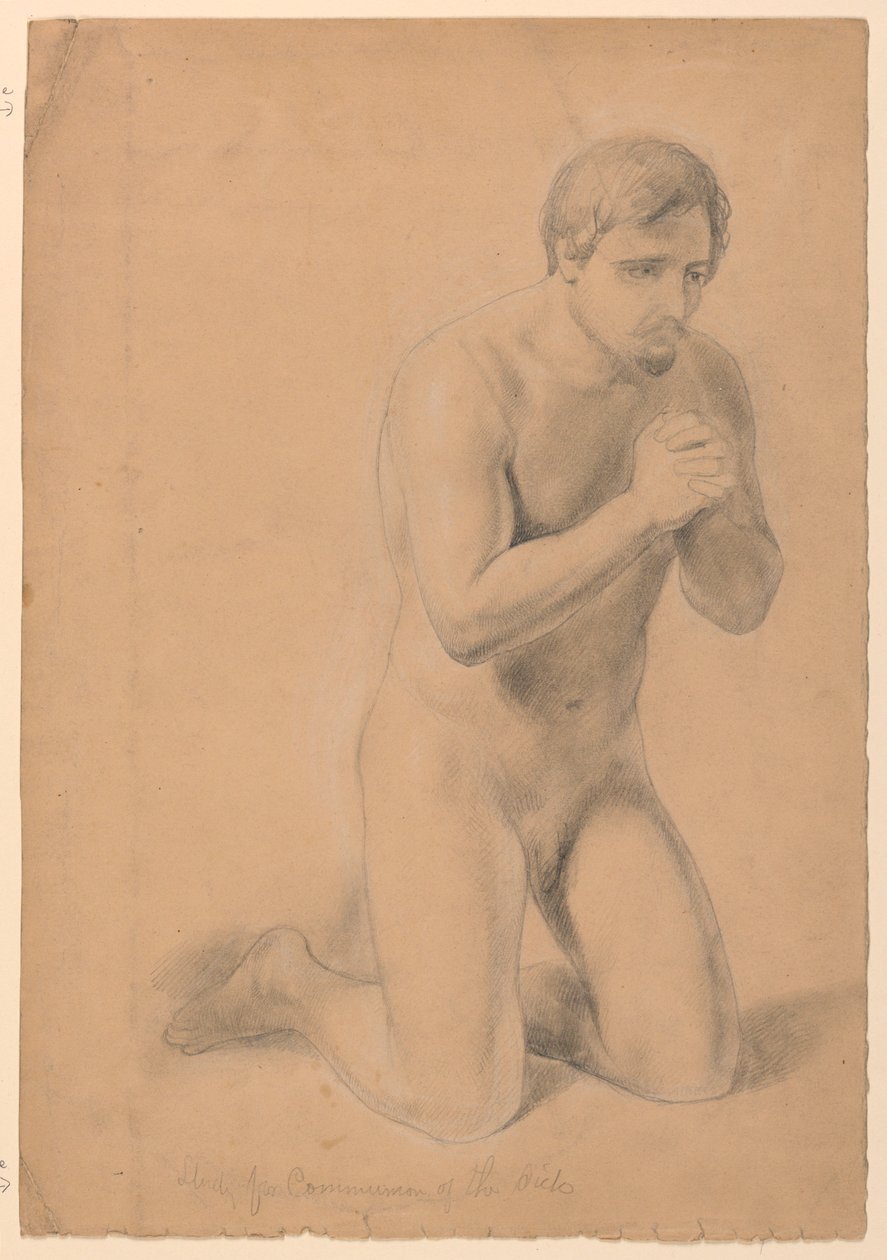 Tekening, Studie voor "Ziekencommunie", 1844 door Daniel Huntington