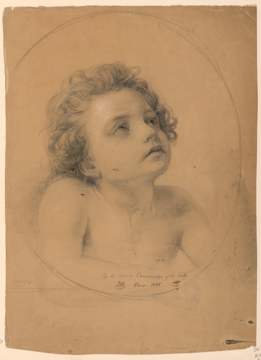 Tekening, Studie voor "Ziekencommunie", 1845 door Daniel Huntington
