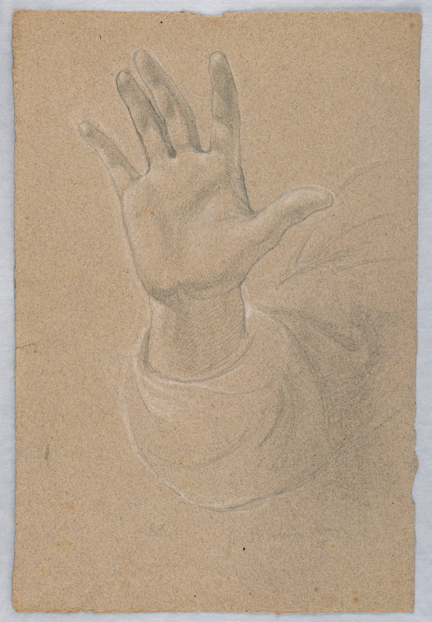 Tekening, Studie voor "Early Christia, 1839-40 door Daniel Huntington