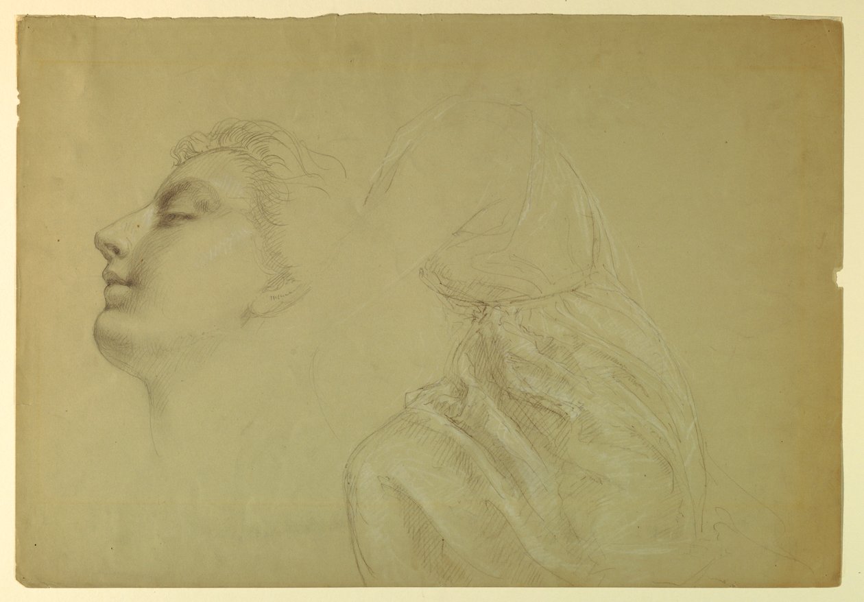 Tekening, Studie voor "Gerechtigheid en Vrede", 1886 door Daniel Huntington