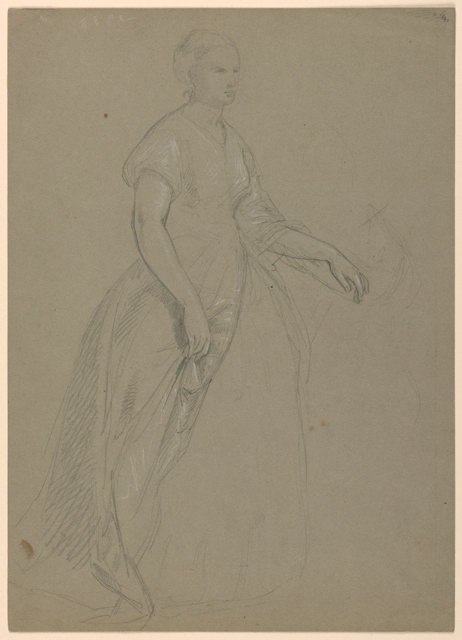 Tekening, Studie voor "Martha Washington Receptie", 1860 door Daniel Huntington