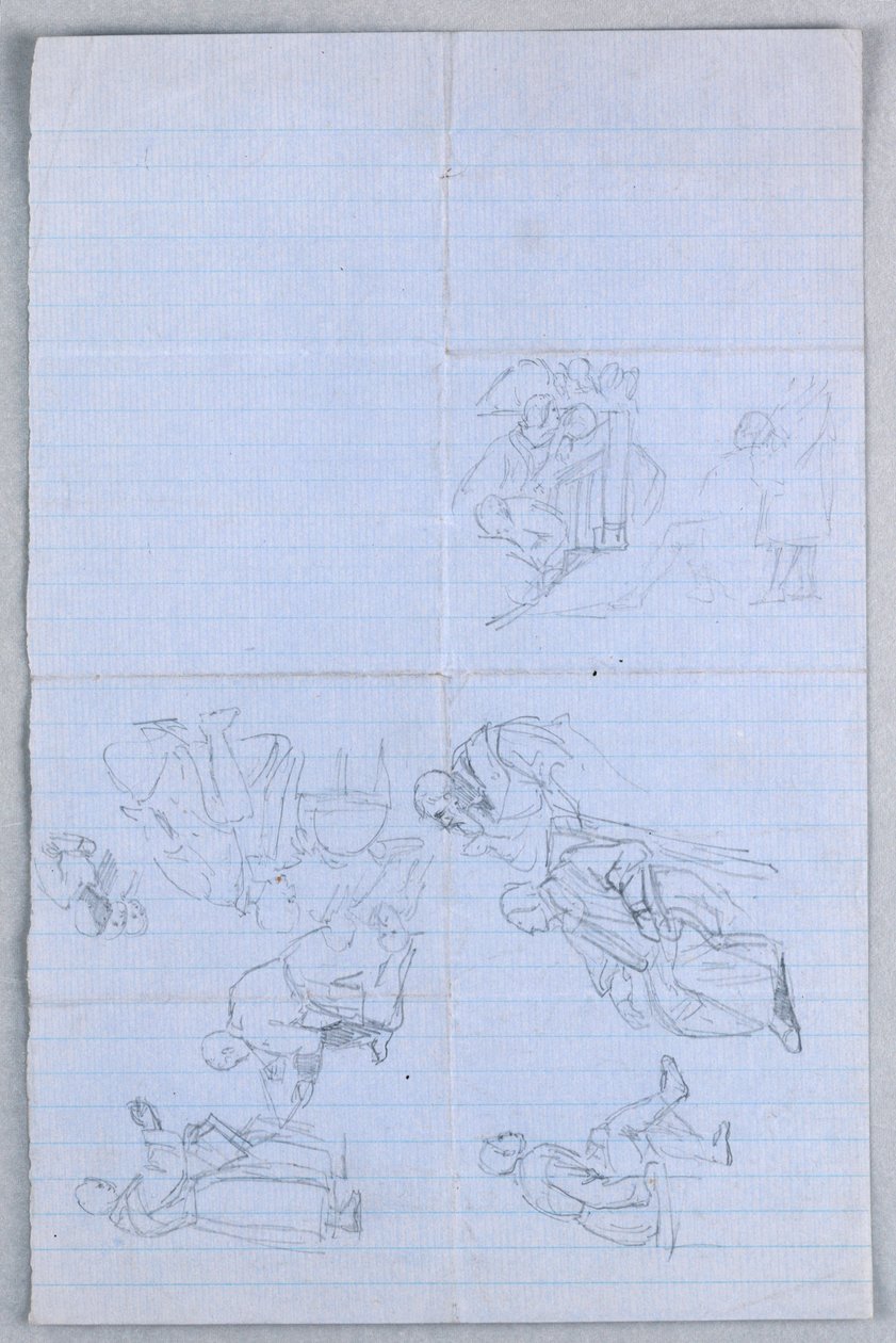 Tekening, Studie voor "Wetenschappelijke Groep", 1858 door Daniel Huntington