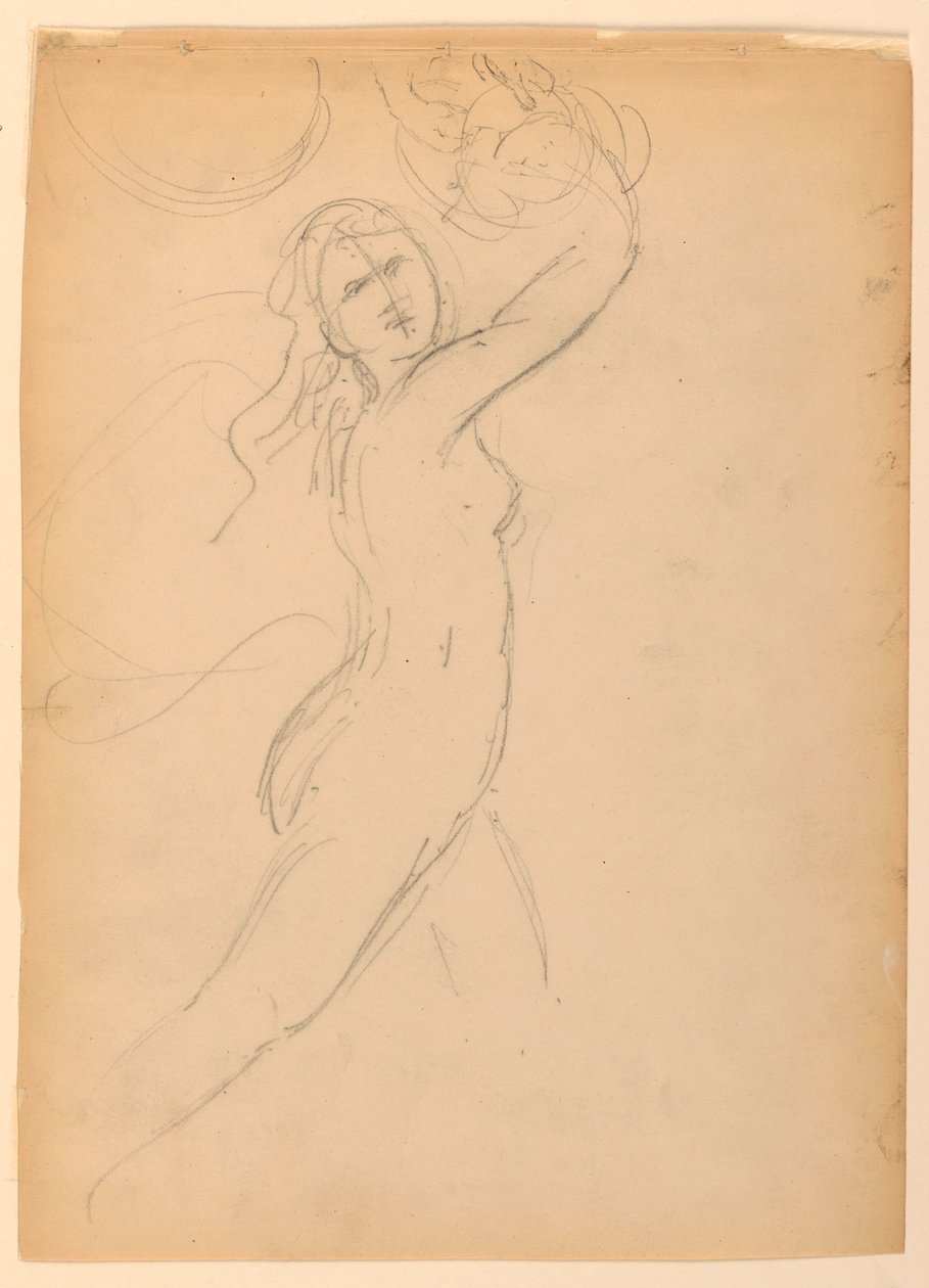 Tekening, Studie voor De Nationale Ac, 1887 door Daniel Huntington