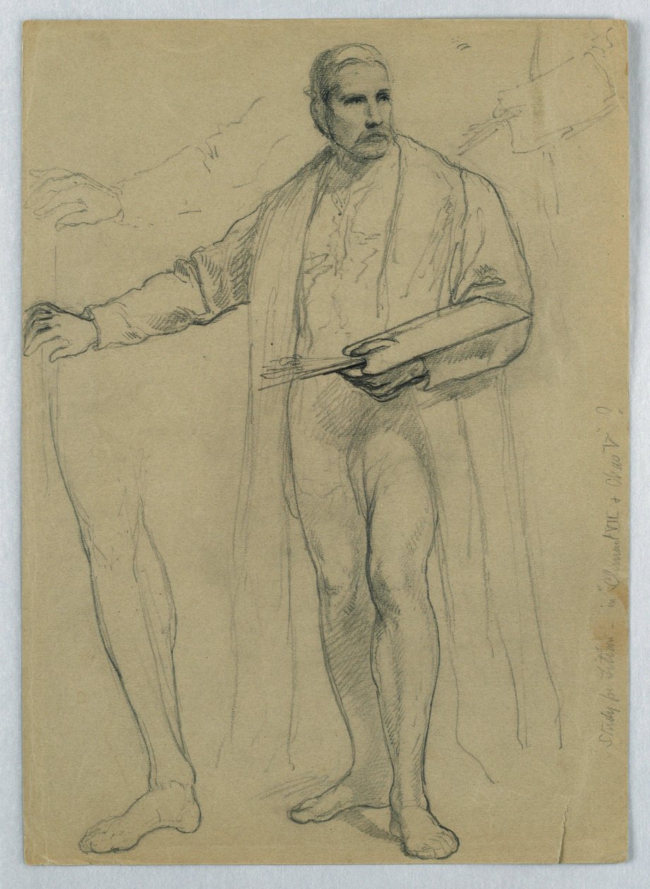 Tekening, Studie voor "Titiaan Tonen, 1866 door Daniel Huntington